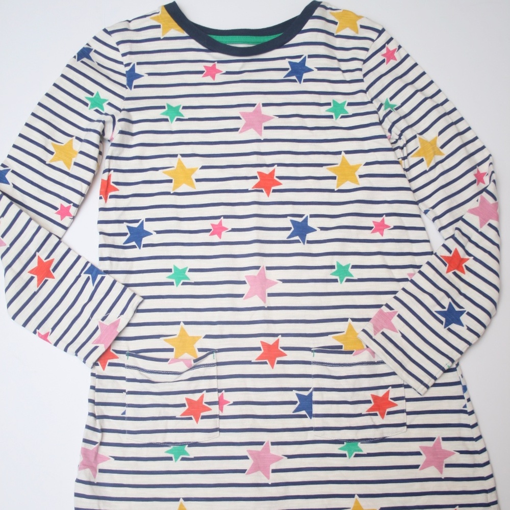 Girls Star Print Mini Boded Dress Size 9 10 Years